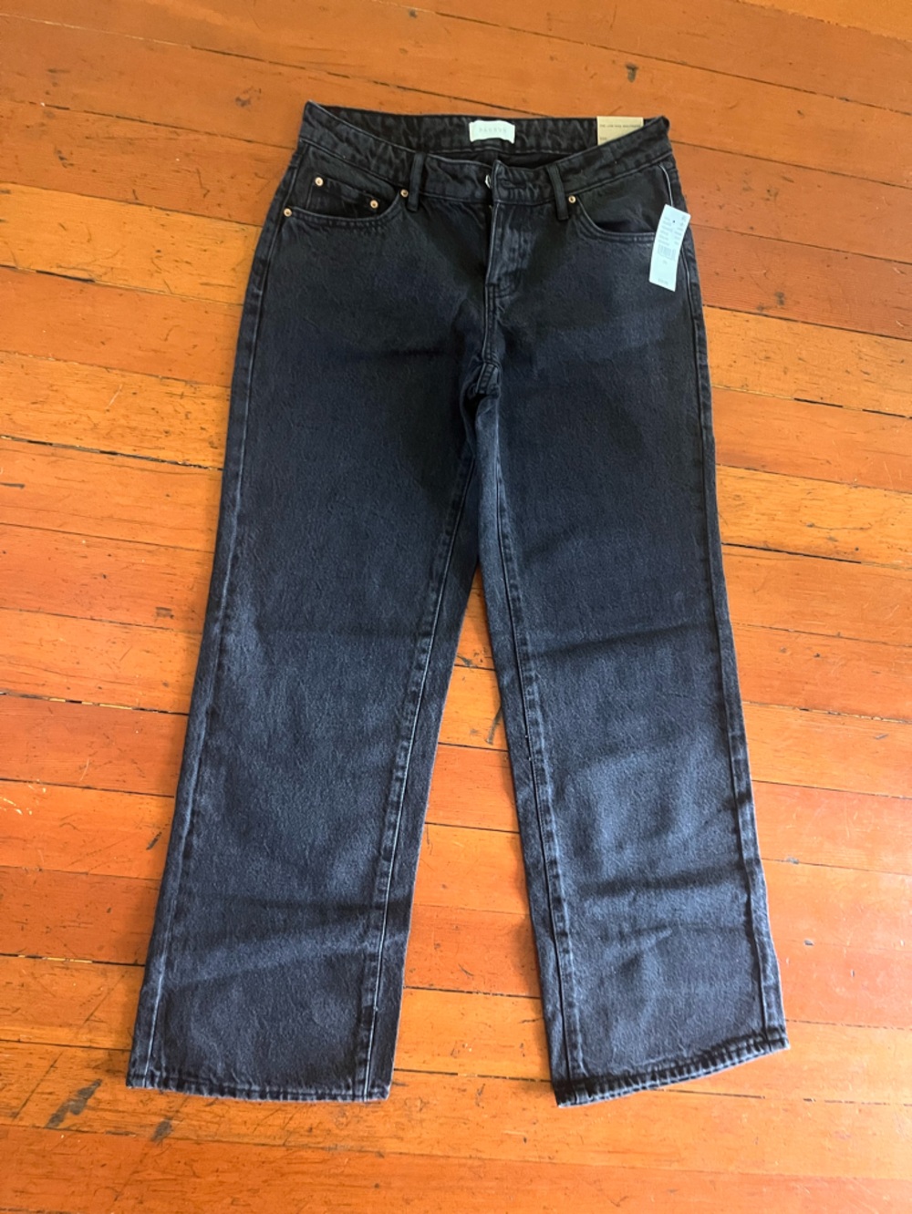 PacSun Women's Flare Jeans in Washed Black